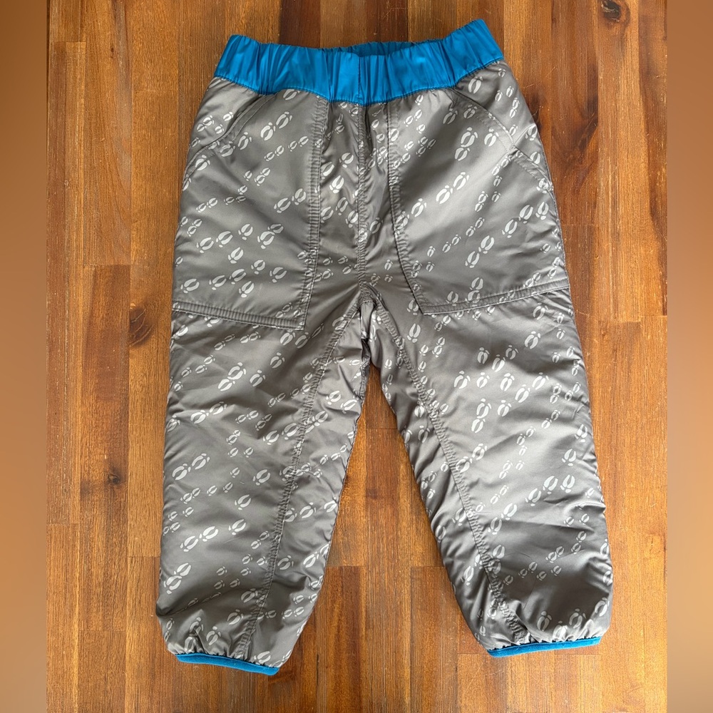 Patagonia Toddler Reversible Tribbles Pants, 2T, blue/grey